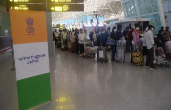 Chartered flight operated by Private Operators for distressed Indians, Flight No. AH 3800, carrying 251 Persons took off for Delhi at 10:40 AM on 23 July 2020